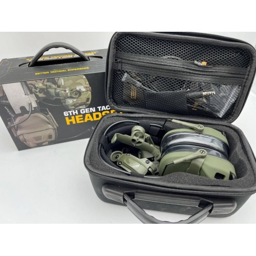 6TH GEN TACTICAL HEADSET тактическая гарнитура, звукосниматель и шумоподавление, активные в Симферополе