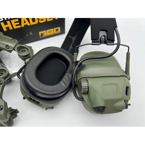 6TH GEN TACTICAL HEADSET тактическая гарнитура, звукосниматель и шумоподавление, активные в Симферополе