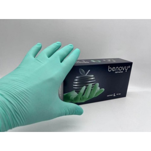 BENOVY MULTICOLOR НИТРИЛ медицинские цветные перчатки в Симферополе