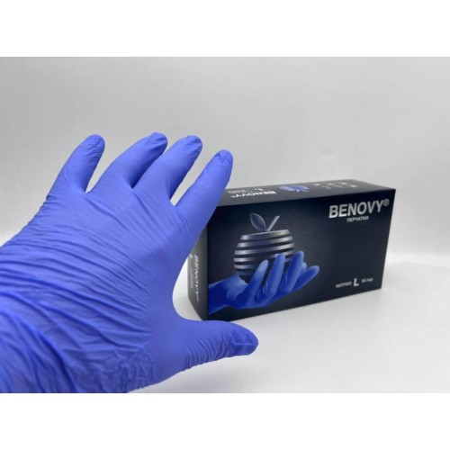 BENOVY MULTICOLOR НИТРИЛ медицинские цветные перчатки в Симферополе
