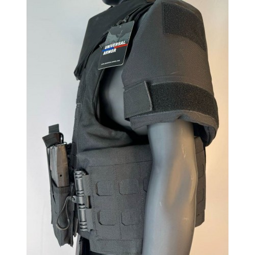 Бронежилет разгрузочный UNIVERSAL ARMOR в Симферополе (СВМПЭ + бронеплиты Бр5 класса) черный