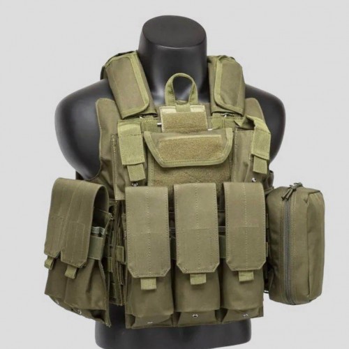 Тактический разгрузочный жилет «5 / пять карманов» с подсумками Tactical Molle Plate Carrier для съемных бронепластин в Симферополе