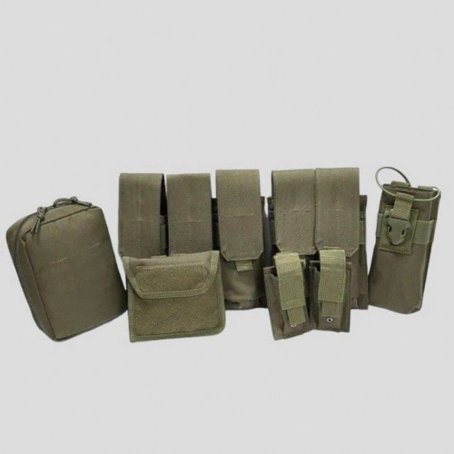 Тактический разгрузочный жилет «5 / пять карманов» с подсумками Tactical Molle Plate Carrier для съемных бронепластин в Симферополе